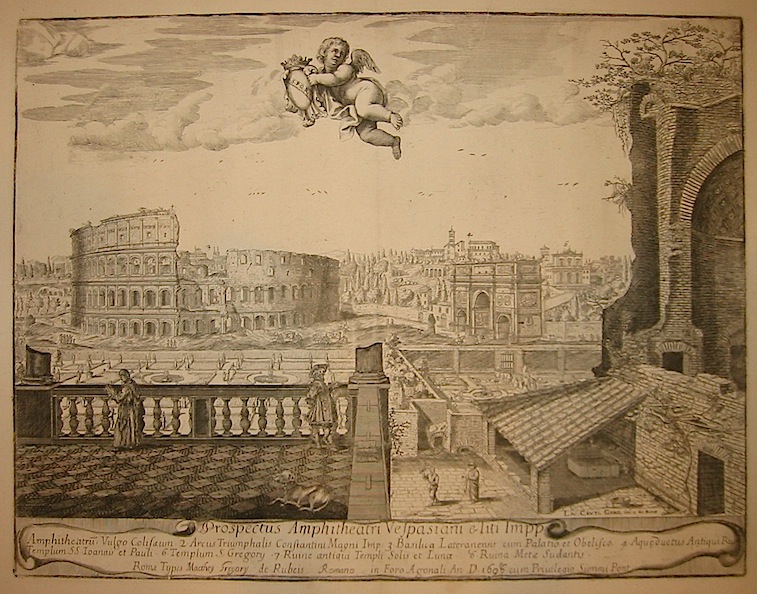 Cruyl Lievin (1634-1720) Prospectus Amphitheatri Vespasiani e Titi Impp. 1696 Roma 